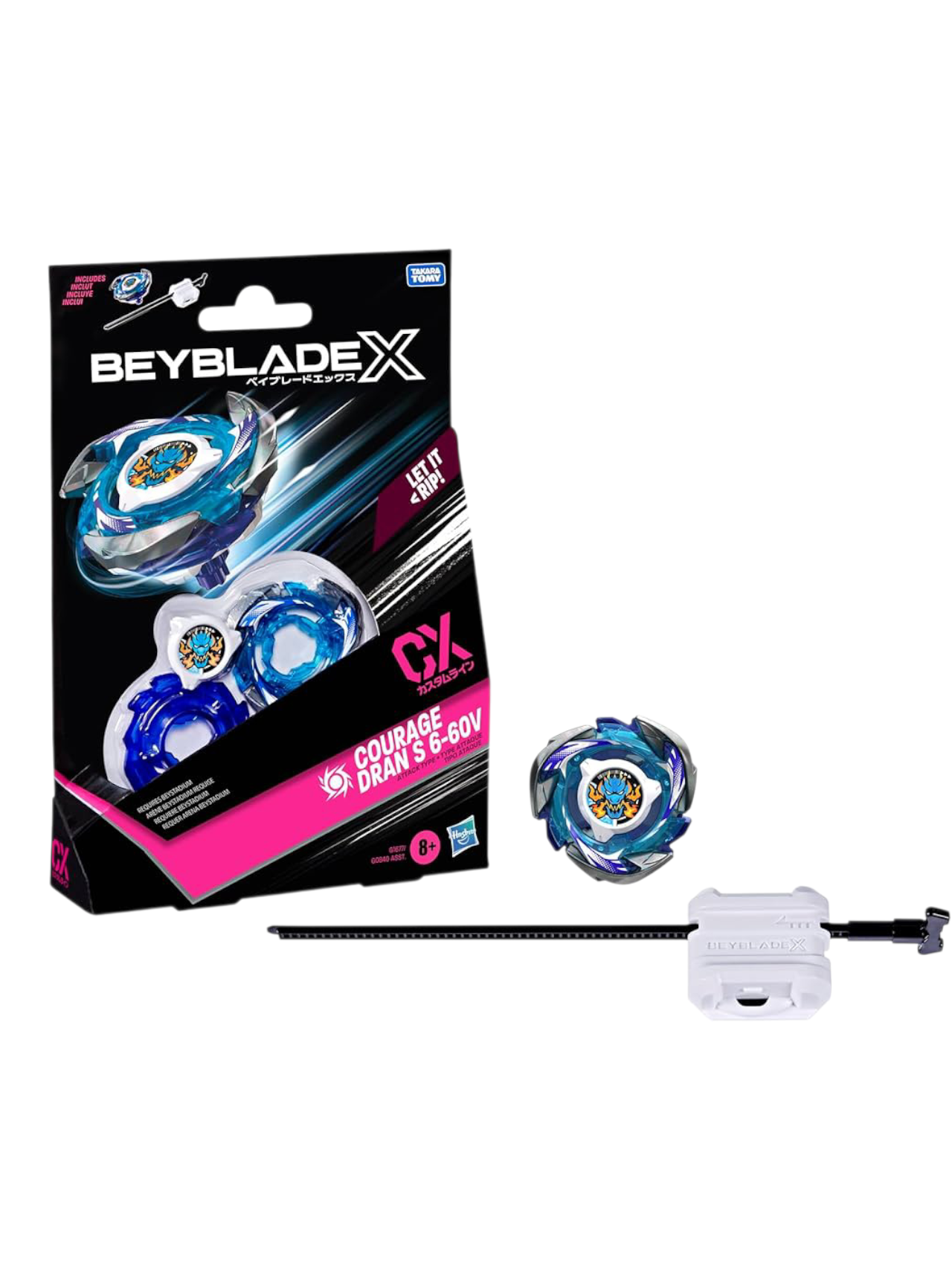 Takara Tomy Beyblade X Courage Dran S 6-60V CX Starter Pack, Gyro and Starter