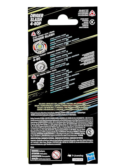 Beyblade X X-Over Project Driger Slash 4-80P Starter Pack Set with Takara Tomy Balance Type Top and Launcher,