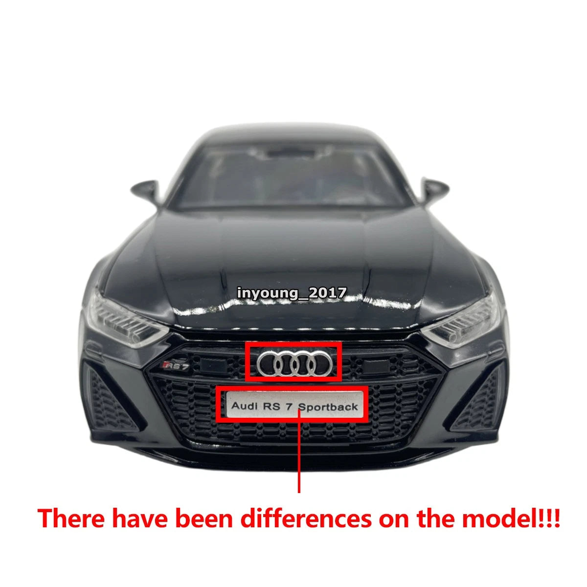 XINHAODI HCM "Audi R S7" Flash Edition(Black And Grey) Imported 1:24 Scale die-cast Model