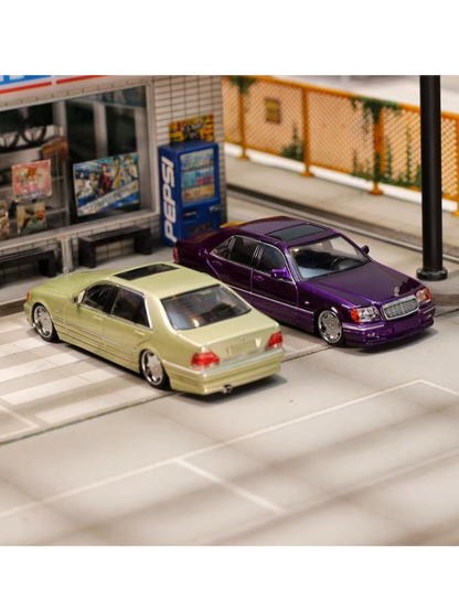 Street Weapon Mercedes-Benz W140 Premium Diecast 1:64 Scale (With Acrylic Case)