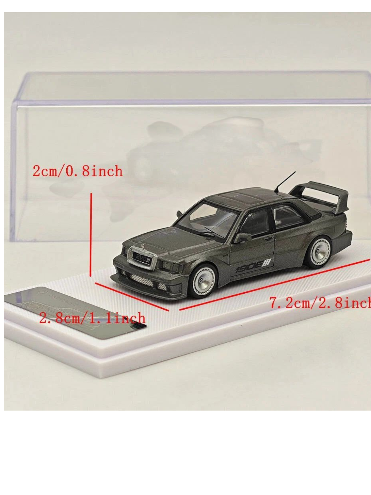 BSC Models Mercedes-Benz 190E 2.5-16 Evolution III Premium Diecast 1:64 Scale (With Acrylic Case)