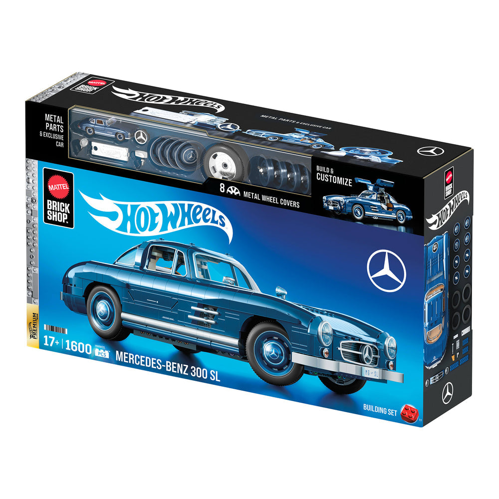 Mattel Brick Shop HotWheels Mercedes-Benz 300 SL Building Set 1:12 Scale