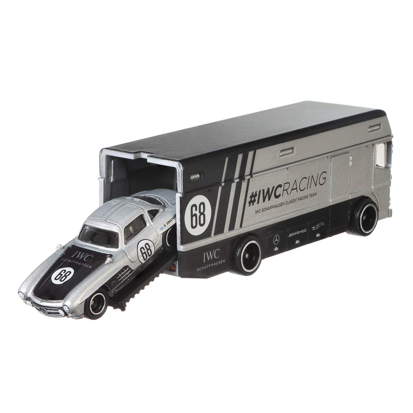 Hotwheels carr Culture Mercedes Benz 300 sl euro hauler imported team transport 1:64 Scale