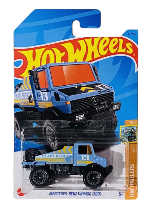 HotWheels Mercedes-Benz UNIMOG 1300L Imported mainline 1:64 Scale HKJ99-N7C5G1