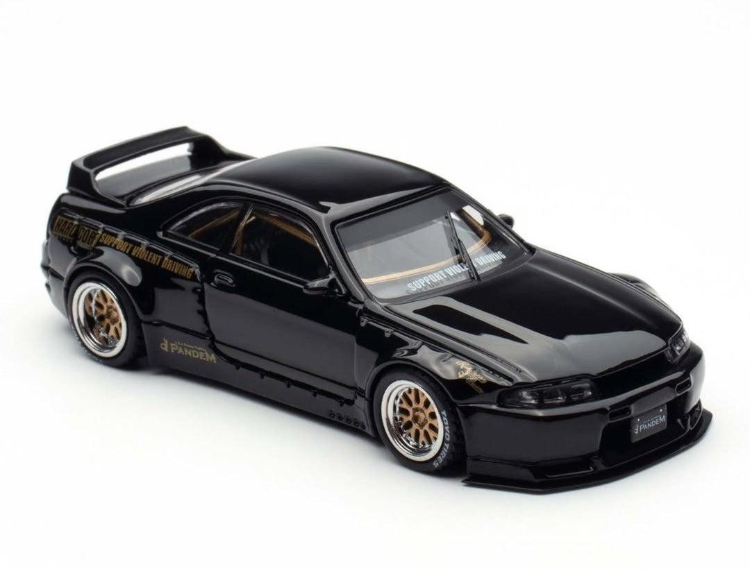 INNO64 GT-R (BCNR33) Pandem/Rocket Bunny 1:64 Scale Metal Diecast IN64-R33P-BLA