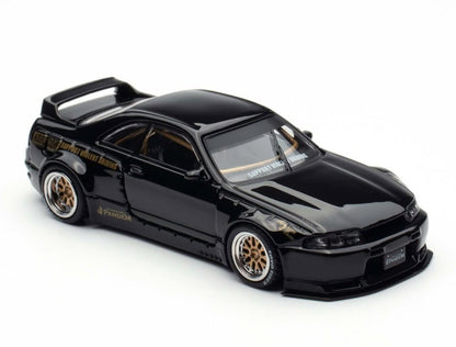 INNO64 GT-R (BCNR33) Pandem/Rocket Bunny 1:64 Scale Metal Diecast IN64-R33P-BLA