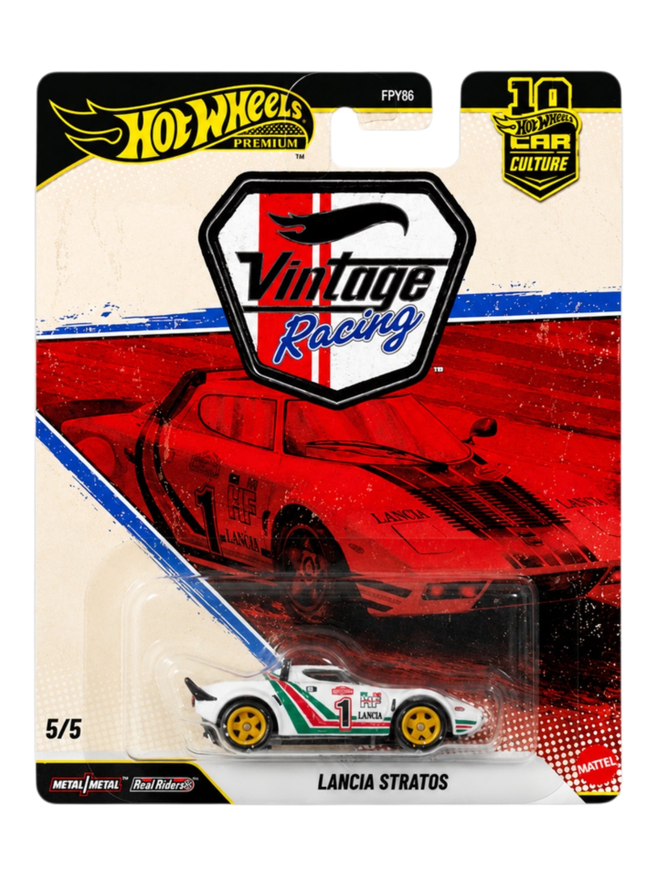 HotWheels Vintage Racing Car Culture 'Lancia Stratos Imported Premium 1:64 Scale