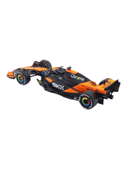 Bburago Formula 1 (F1) 2024 Mclaren MCL38 Miami Grand Prix Driver No-81 Oscar Piastri 1:24 Scale (With Figure)