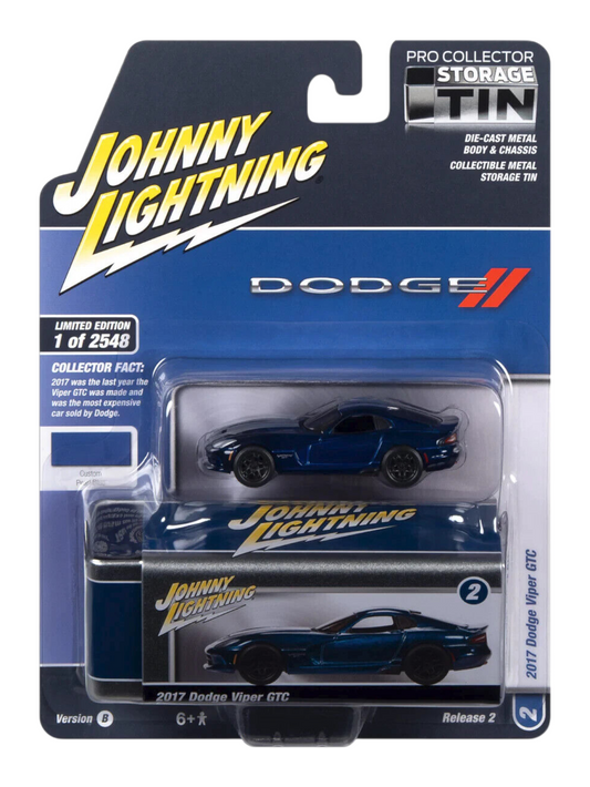 JOHNNY LIGHTNING - DODGE 2017 Dodge Viper GTC Blue from the Imported 1:64 Scale