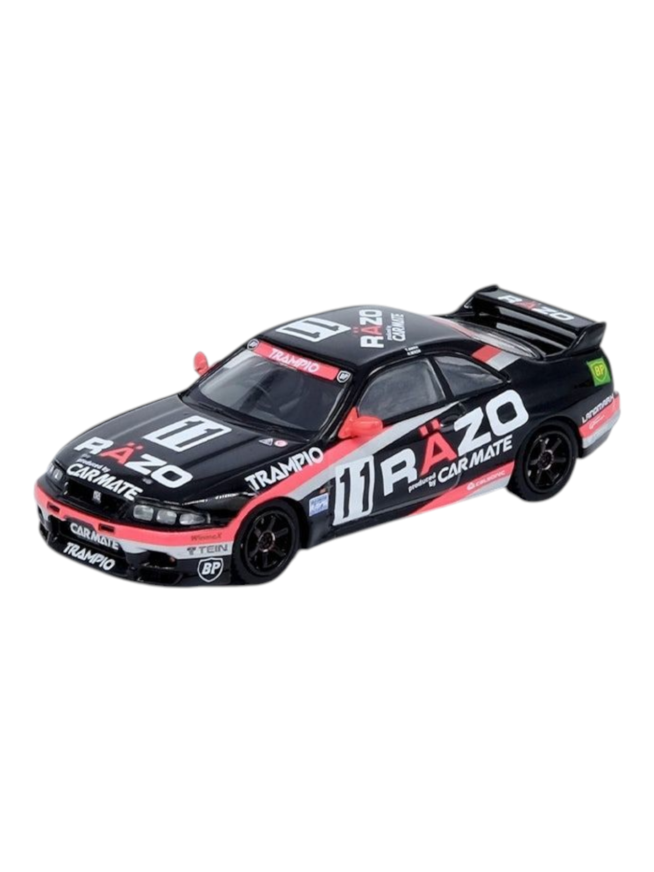 Inno64 Nissan Skyline GT-R (R33) #11 "Razo Trampio" Sendan Highland 1995 Winner Diecast 1:64 Scale (With Acrylic Case)