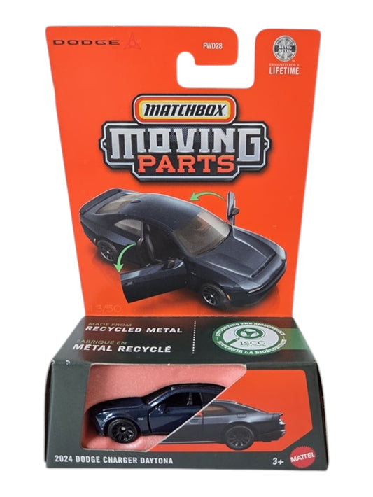 MatchBox moving parts 2024 Dodge charger Daytona imported 1:64 Scale