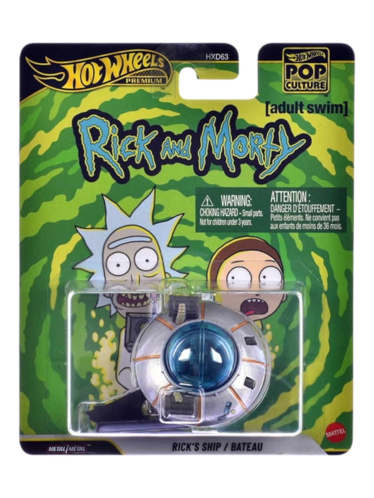 HotWheels Pop Culture Rick and Morty Ricks Ship/ Bateau Imported Premium 1:64 Scale