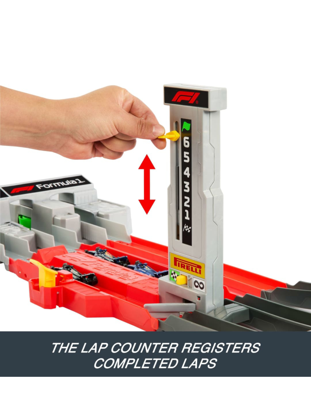 Hot Wheels Race Formula 1 (F1) Grand Prix Circuit Track Set With 3 Die-Cast Cars in 1:64 Scale