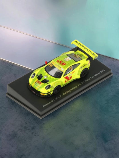 SPARK "Porsche 911 GT3 R Manthey-Racing – FIA GT World Cup Macau 2018 Die-cast Model Car 1:64 Scale