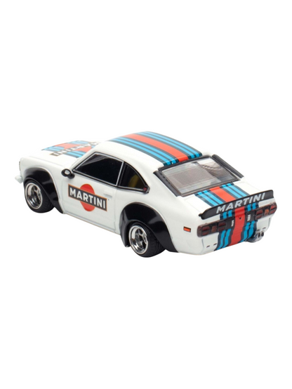 Inno64 Mazda Savanna RX-3 'Martini Racing's Livery Diecast 1:64 Scale (With Acrylic Case)