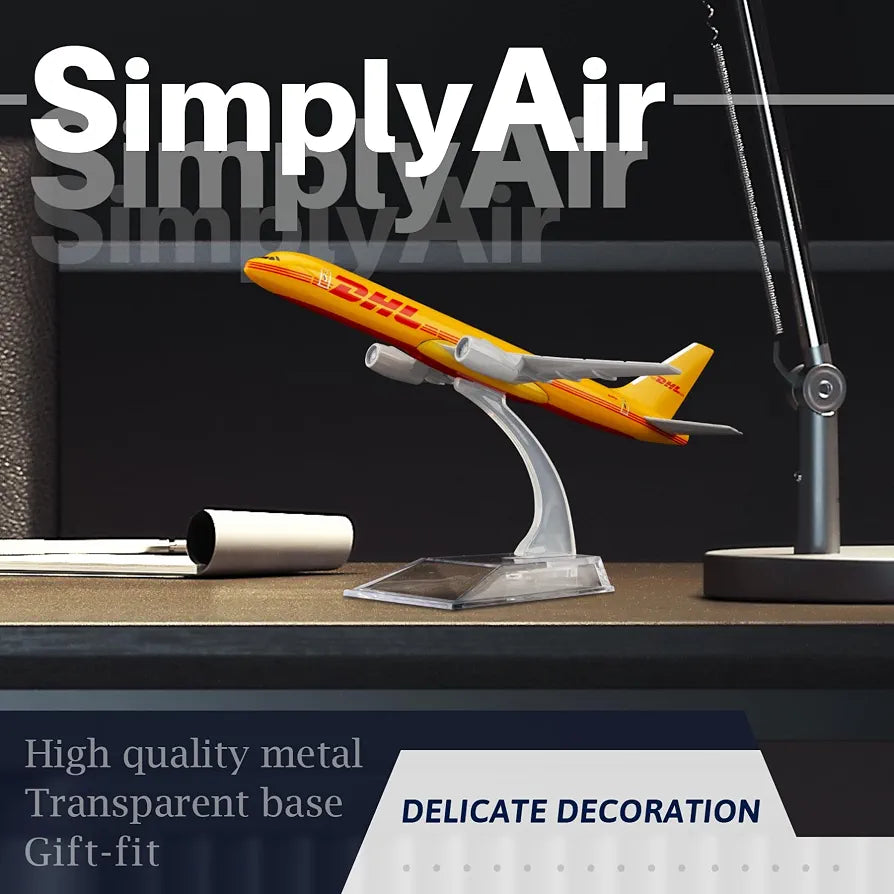 Aircraft Model DHL-757 Passenger Aircraft ( code-132 ) Diecast matel 16cm'Scale With Display Stand