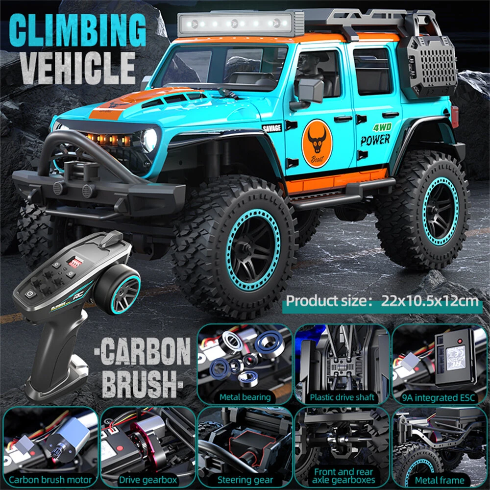 Beast Pro RC Off-Road SUV 2.4GHz Wireless Remote Control Realistic LED Headlight High' Grip Of Road Wheels 1:20 Scale 7.4V Battery ( SG206RO )