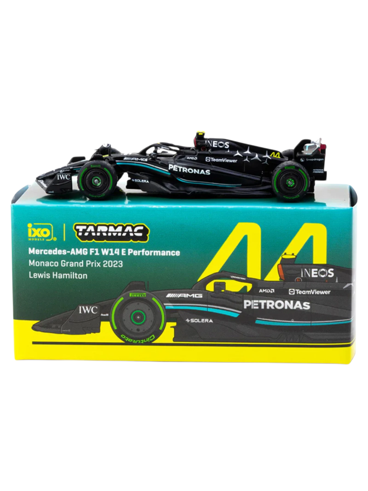 Tarmac Works Mercedes-AMG F1 W14 ( Lewis Hamilton Monaco GP 2023)-Premium Die-Cast Model Car 1:64 Scale