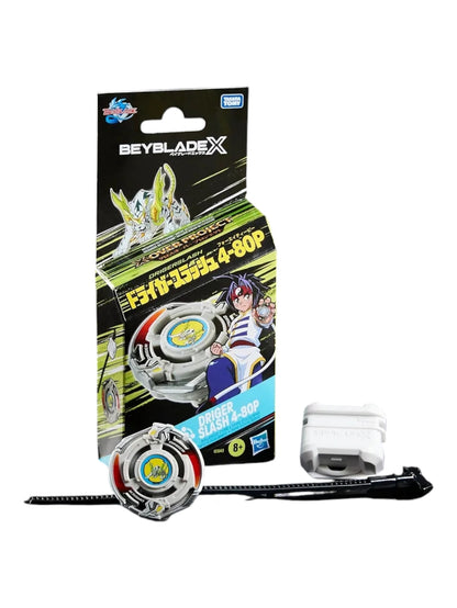 Beyblade X X-Over Project Driger Slash 4-80P Starter Pack Set with Takara Tomy Balance Type Top and Launcher,