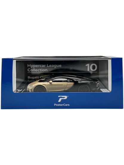 Postercars Bugatti Chiron Supersport Hypercar League Collection 1:64 Scale / Silk & Nocturne Black No . 10