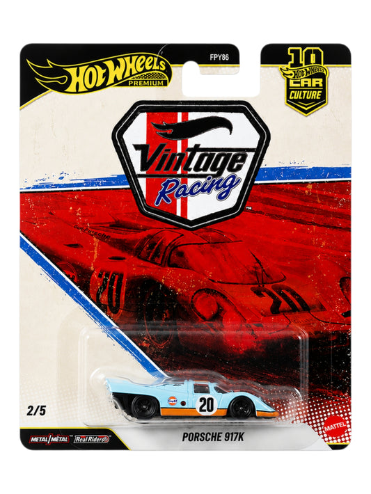 HotWheels Vintage Racing Car Culture 'Porsche 917K Imported Premium 1:64 Scale