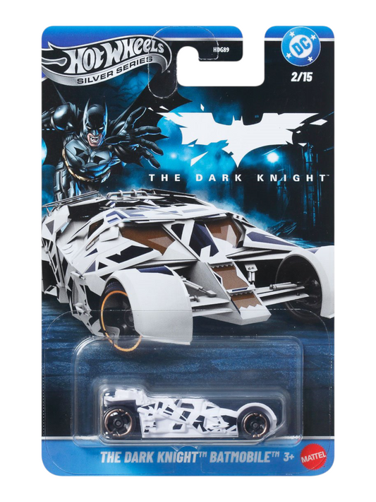 HotWheels Batman The Dark Knight Silver Series Batmobile Imported Mainline Card Art 1:64 Scale