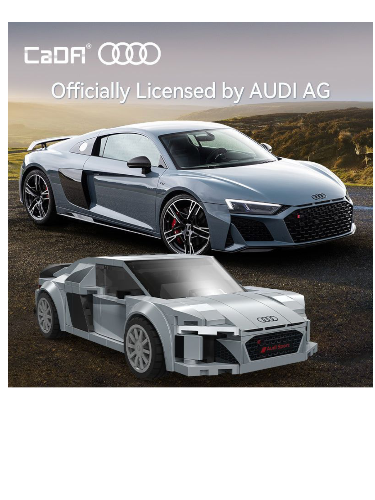 Cada Audi R8 Coupe Car Brick Model Kit 1:24 Scale