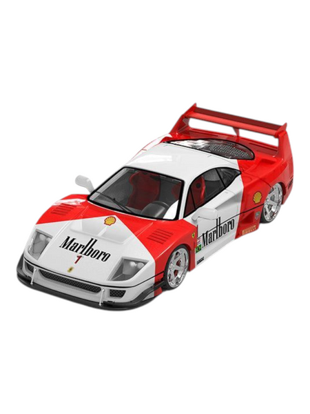 Supcar Ferrari F40 Marlboro Livery 1:64 Scale (With Acrylic Case