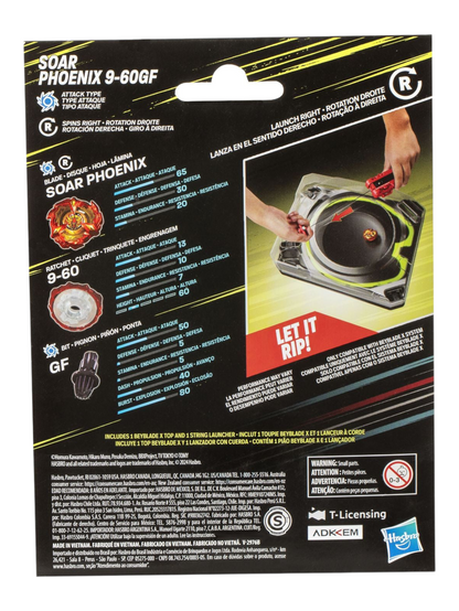 Takara Tomy Beyblade X Soar Phoenix 9-60GF Deluxe Line Starter Set