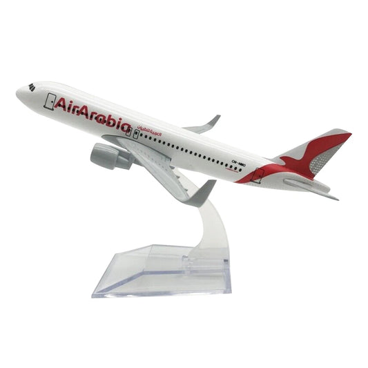 Aircraft Model A320 AirArabia Civil Airliner Model Simulation Aircraft 16cm Airplane (Code 121)