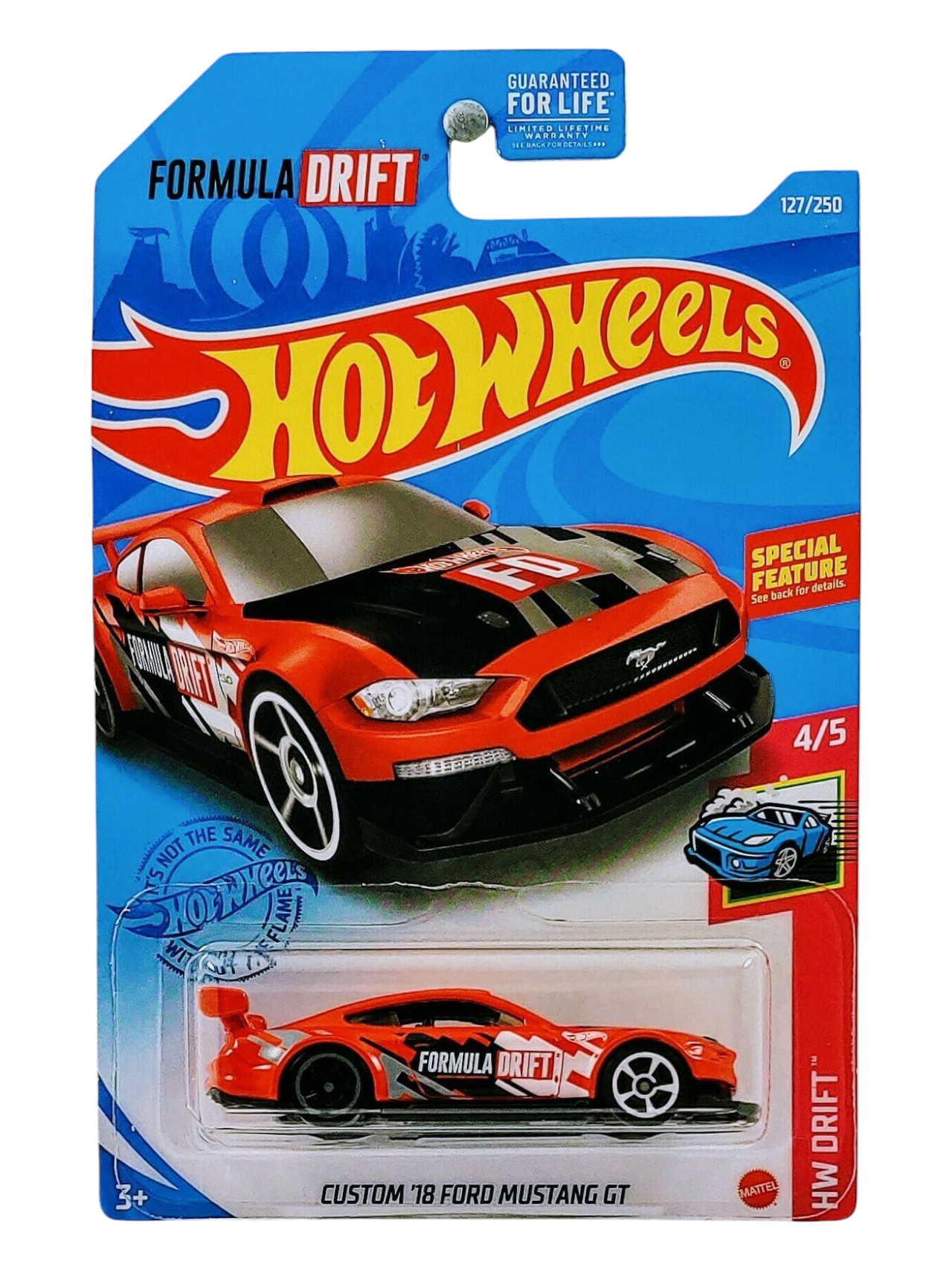 HotWheels Formula Drift Custom 18 Ford Mustang GT Imported Mainline 1:64 Scale