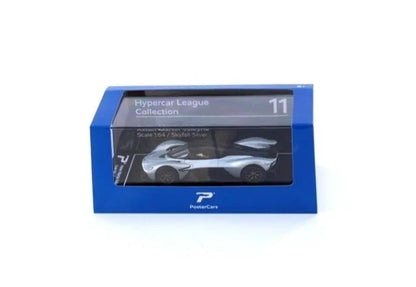 Postercars Hypercar League Collection Aston Martin Valkyrie 1:64 Scale / Skyfall Silver ( No 11 )