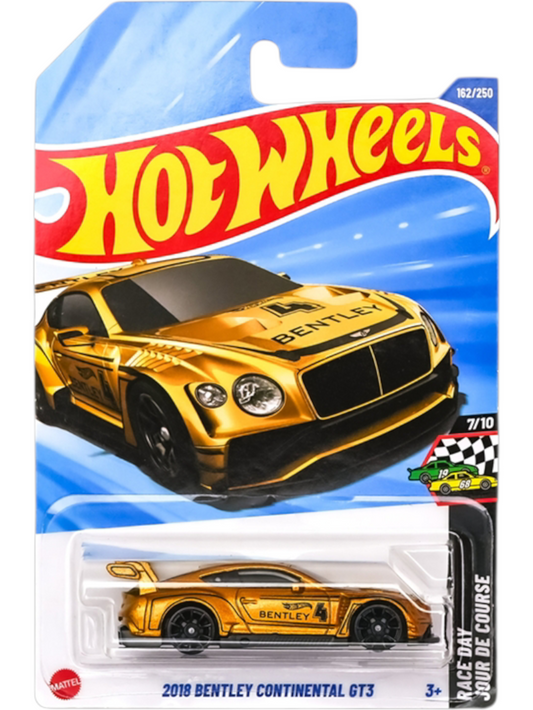 Hotwheels 2018 Bently Continental GT3 Imported Mainline 1:64 Scale JBC18-N7C5