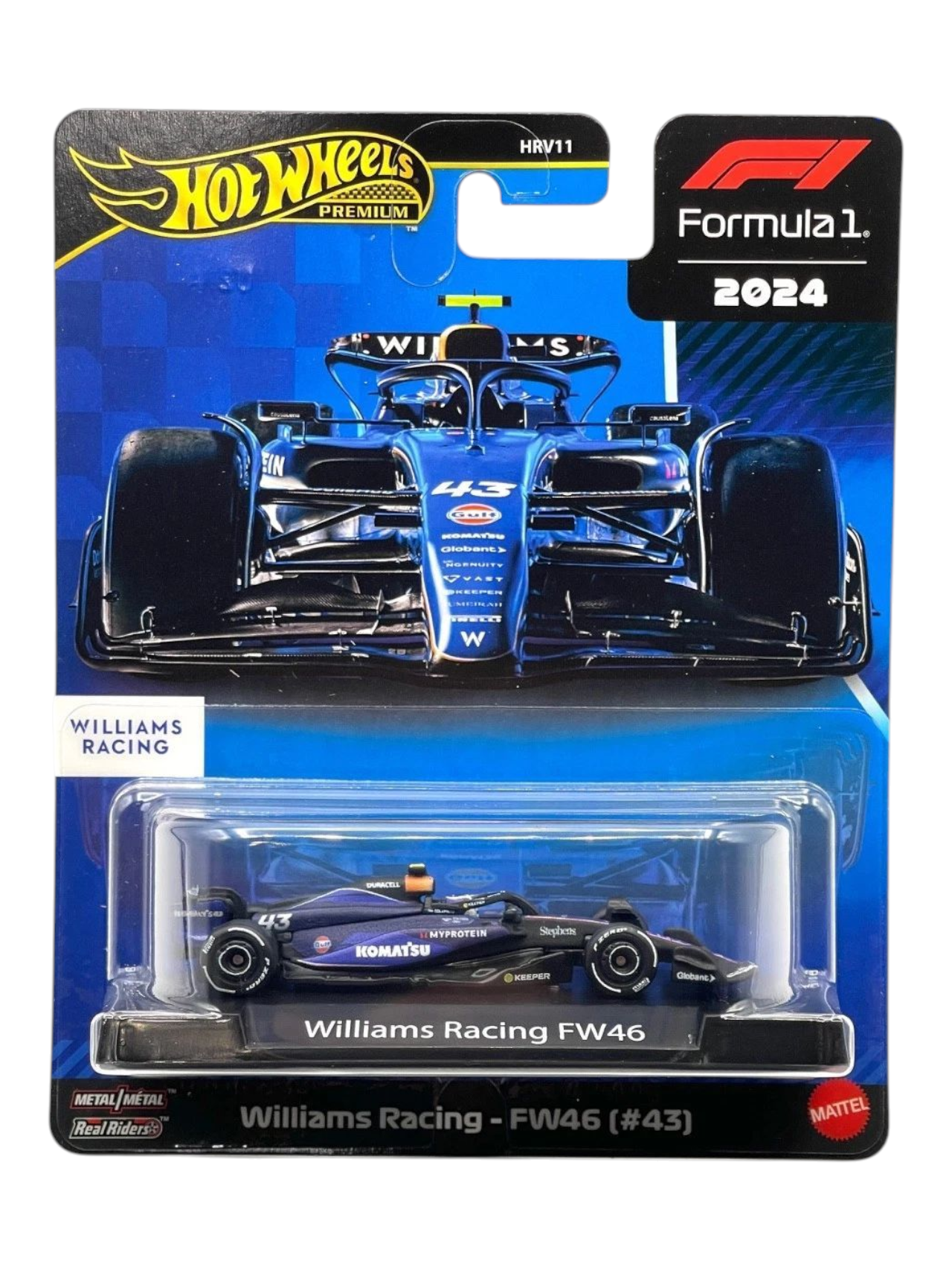HotWheels Formula 1 (F1) 2024 Williams Racing - FW46 (#43) Imported Premium 1:64 Scale