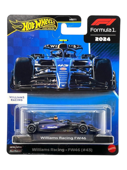 HotWheels Formula 1 (F1) 2024 Williams Racing - FW46 (#43) Imported Premium 1:64 Scale