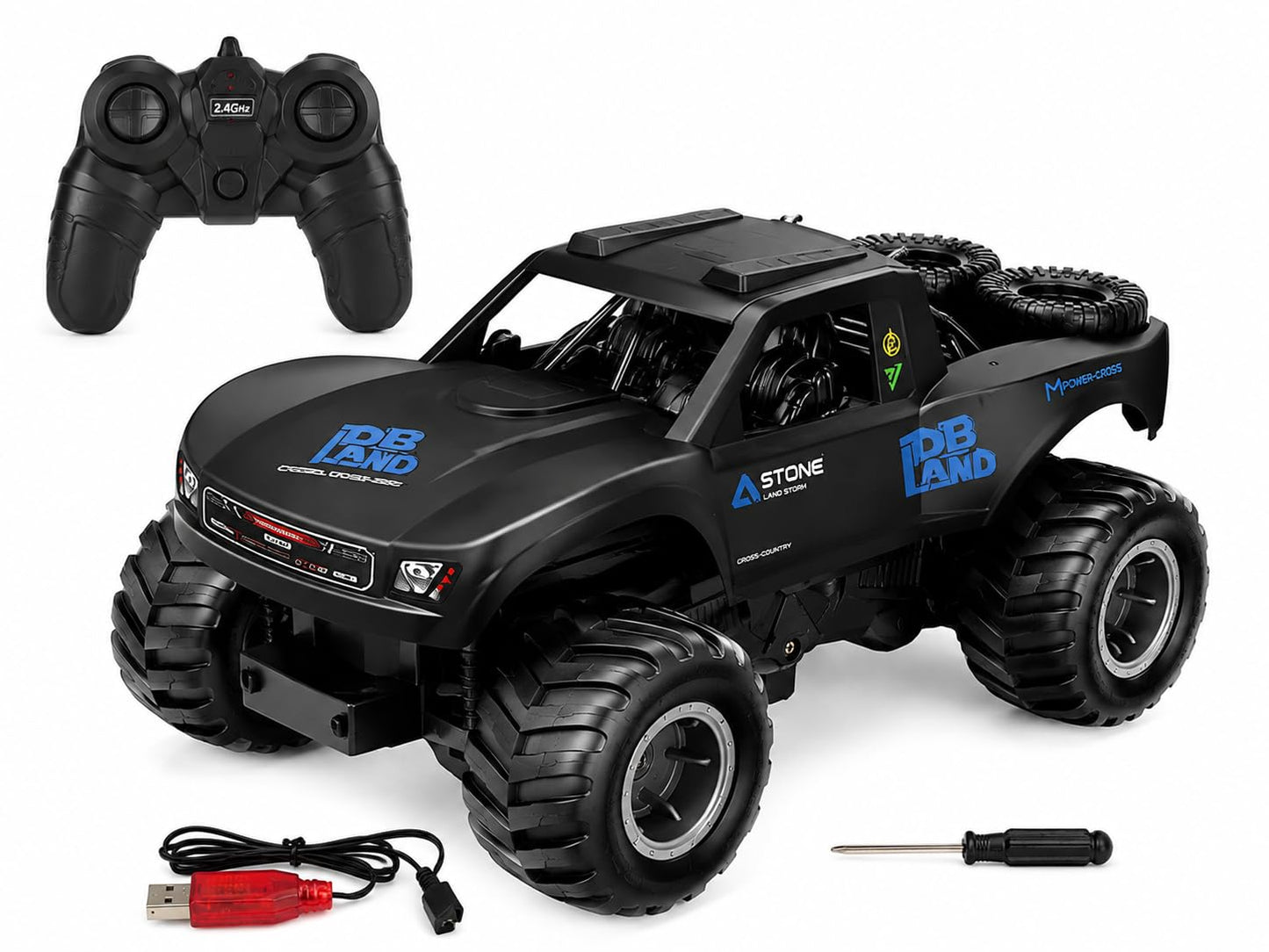 Remote Control Cars For Kids, Land & Water Off-Road Monster Truck for Boys, 4WD RC Stunt Car Scale 1:16 | Code: Q156