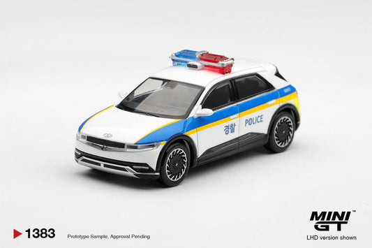 Pre-Orders Mini GT No.1383 Hyundai Ioniq 5 Police Car 1:64 Scale Diecast Model ( Box )