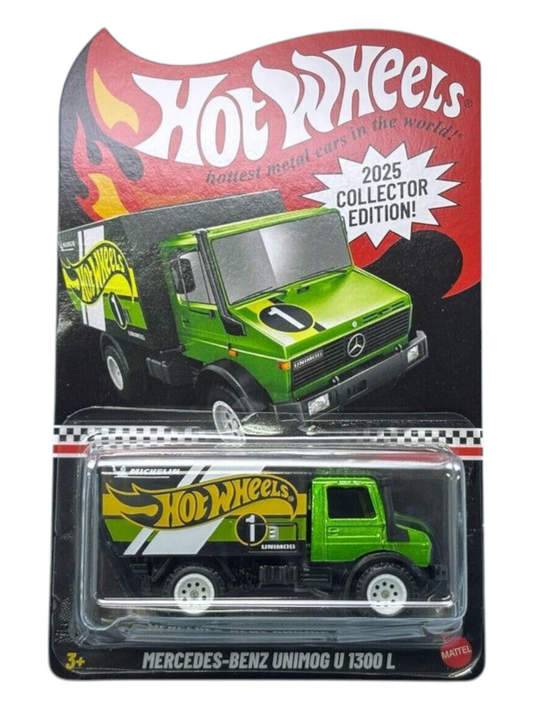 HotWheels 2025 Collector Edition Mercedes-Benz Unimog U 1300 L imported premium 1:64 Scale (With Protector)