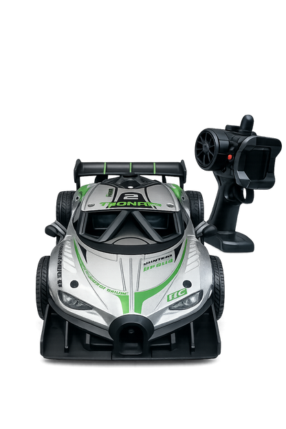 Metal Racing 1:16 Scale RC Metal Racing Car | 2.4GHz Remote Control, 15KM/H High-Speed Sports Car with LED Lights, Drift Function & Shock Absorbers