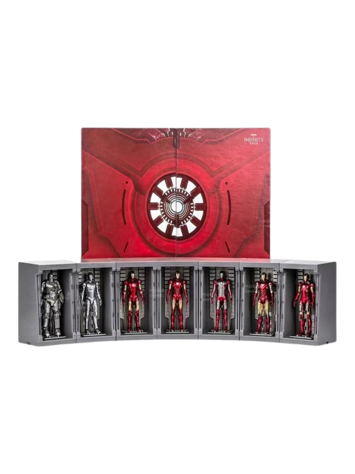 ZD Toys Marvel Infinity Saga Iron Man 4-Inch Action Figure with Hall of Armor Display Set Iron Man Collection (Code:1924)