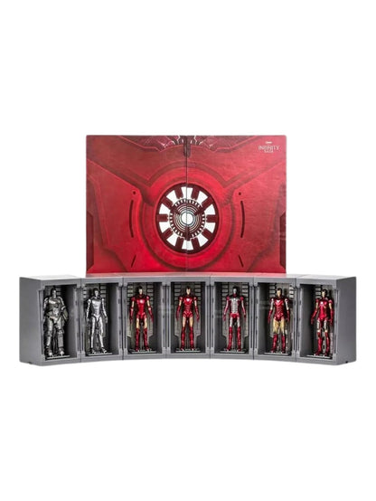 ZD Toys Marvel Infinity Saga Iron Man 4-Inch Action Figure with Hall of Armor Display Set Iron Man Collection (Code:1924)
