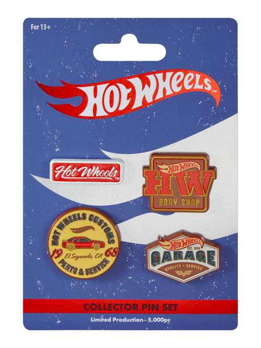 Hotwheels Premium Metal Badge Collection Set | Limited Edition |Body Shop Label Pins