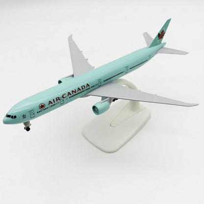 Aircraft 'Air Canada Boeing 777 Metal Diecast Airplane 20cm' Scale C-F I T W With Display Stand And Landing Wheels ( No.319)