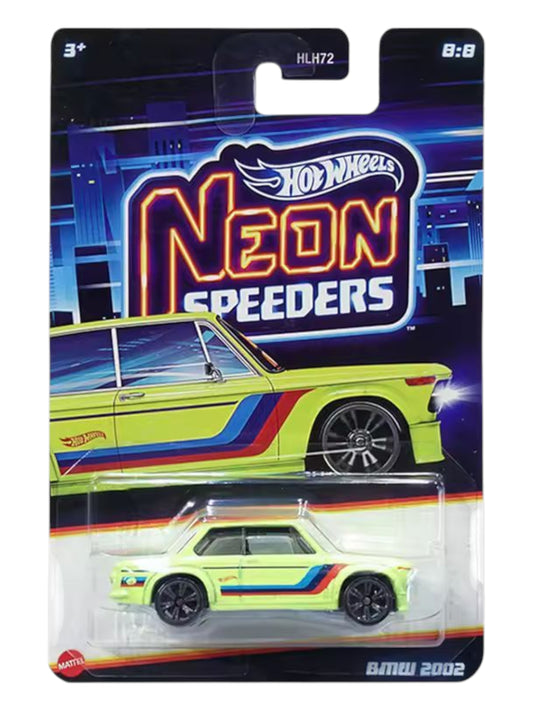 Hotwheels neon speeders bmw 2002 (pre-owned) Card Art mainline 1:64 Scale