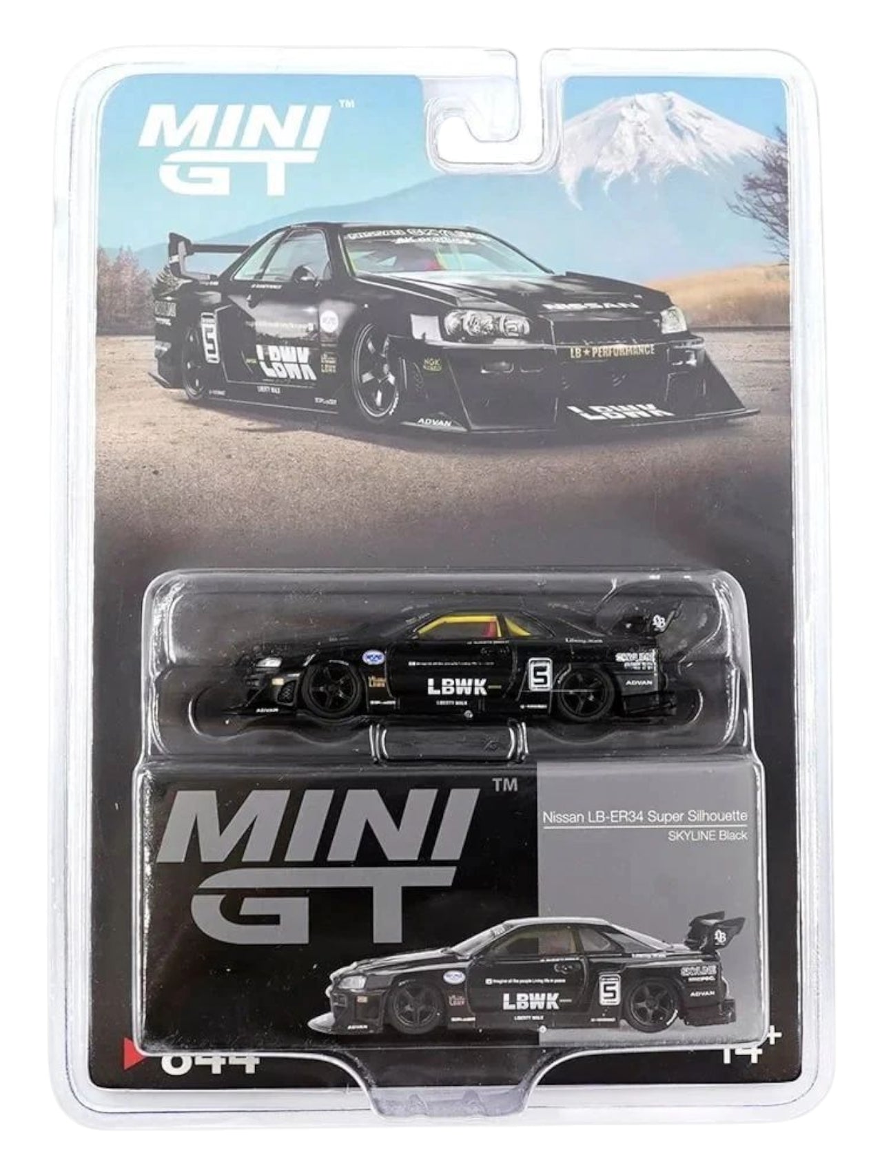 Mini GT Nissan LB-ER34 Super Silhouette (Skyline Black)