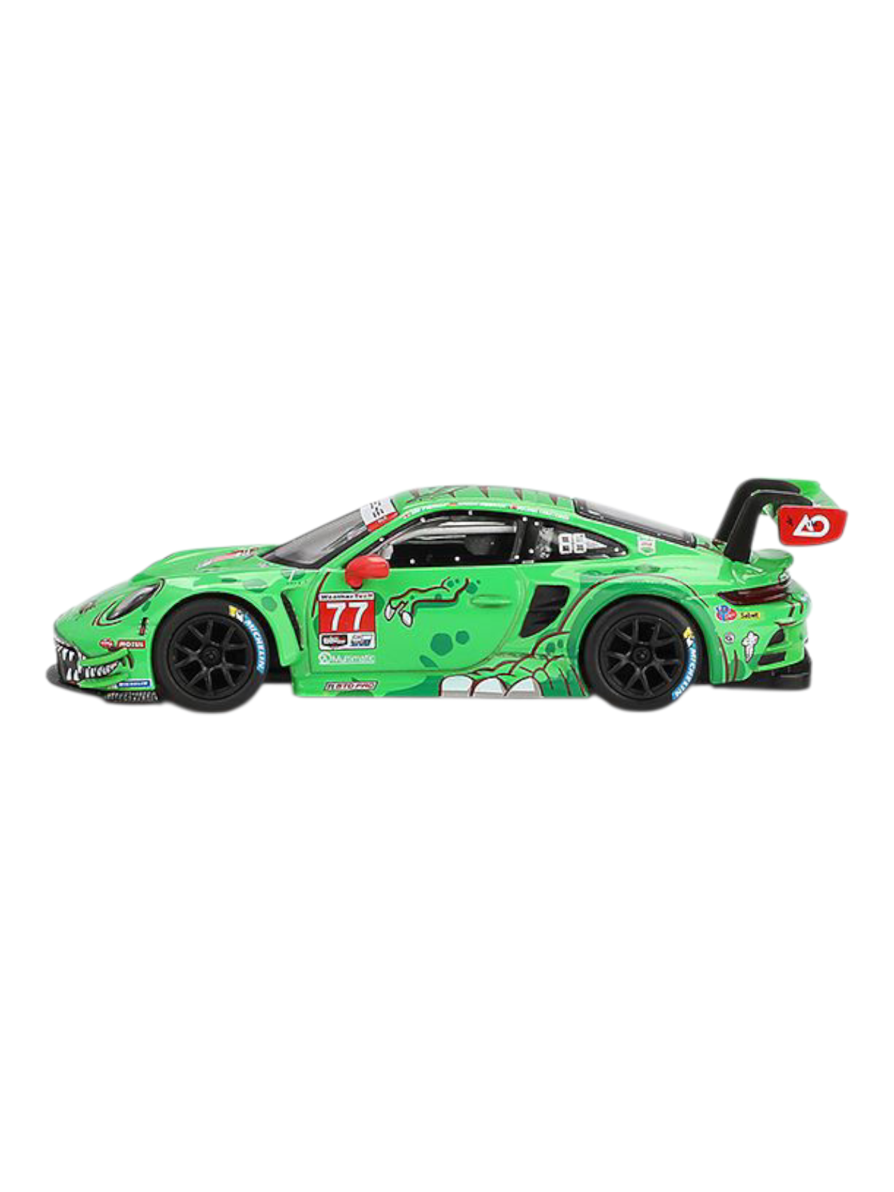 Mini GT Rexy Porsche 911 GT3 R #77 (2024 IMSA Daytona 24 Hrs GTD Pro 2nd Place AO Racing) Code -889 1:64 Scale